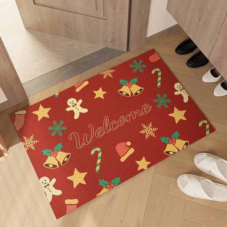 Christmas "Welcome" Anti-slip Cuttable Door Mat - Multicolor - 23" x 35" - image 0