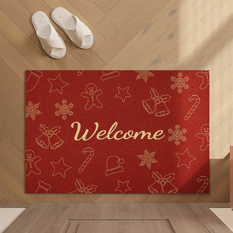 Christmas "Welcome" Anti-slip Cuttable Door Mat - Simple - 23" x 35" - image 3