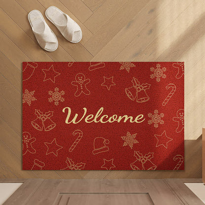 Christmas "Welcome" Anti-slip Cuttable Door Mat - Simple - 23" x 35" - image 3