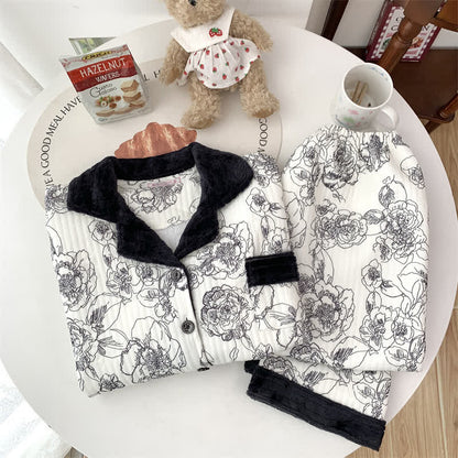 Plus Size Soft Breathable Pastoral Pajama Set - image 4