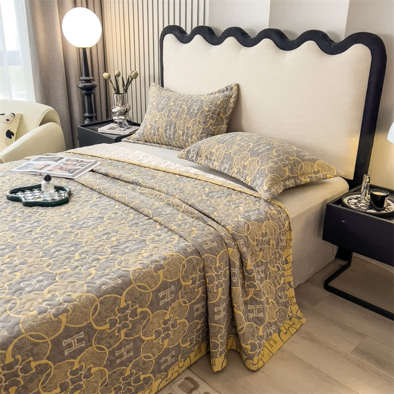 Retro Double Layer Cotton Gauze Quilted Coverlet - image 3