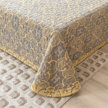 Retro Double Layer Cotton Gauze Quilted Coverlet - image 5