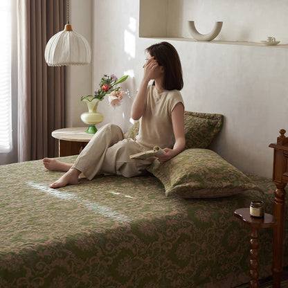 Quilted Double Layer Cotton Gauze Coverlet - image 3