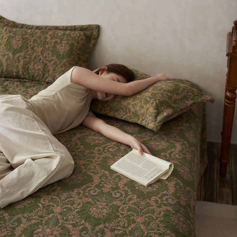 Quilted Double Layer Cotton Gauze Coverlet - image 2