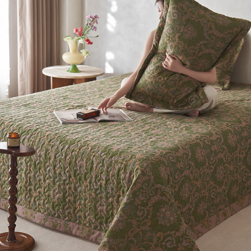 Quilted Double Layer Cotton Gauze Coverlet - image 6