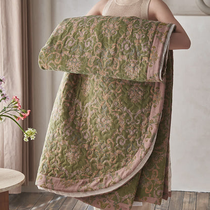 Quilted Double Layer Cotton Gauze Coverlet - image 9