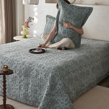 Leopard Print Double Layer Cotton Gauze Coverlet - image 4