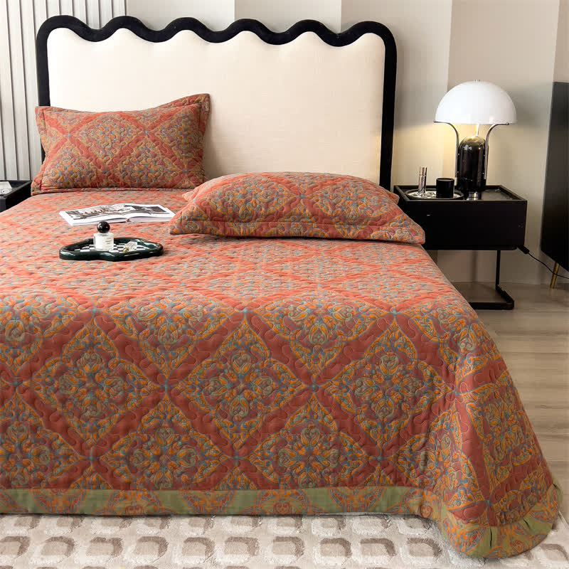 Yarn-dyed Jacquard Quilted Cotton Coverlet - image 1