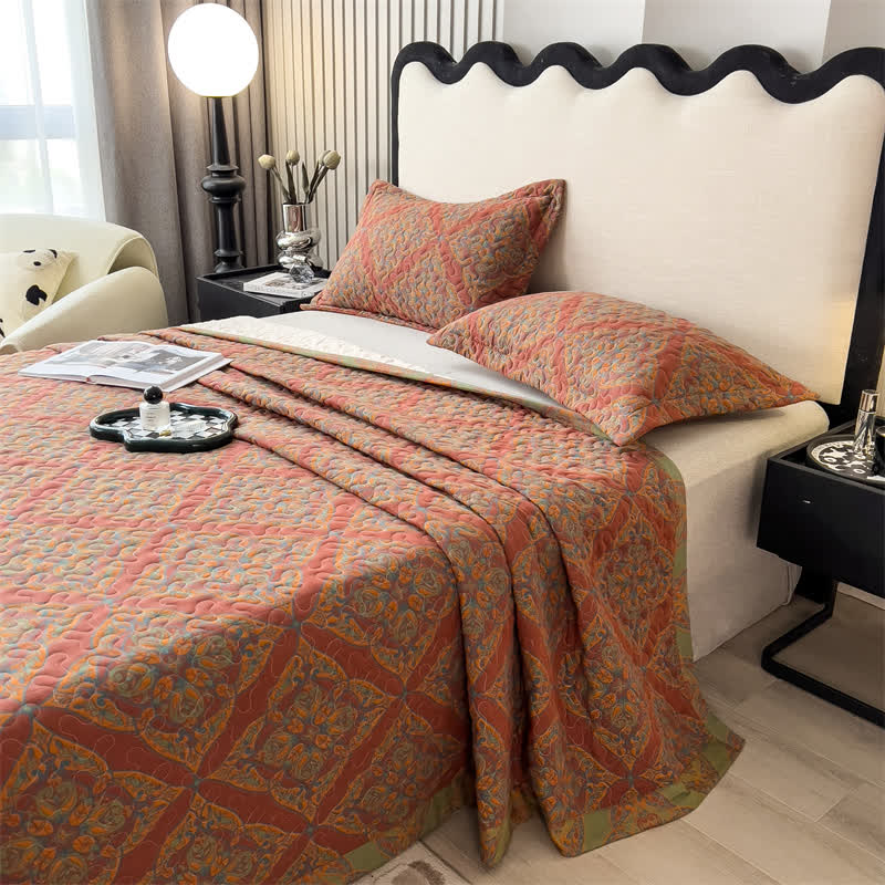 Yarn-dyed Jacquard Quilted Cotton Coverlet - image 6