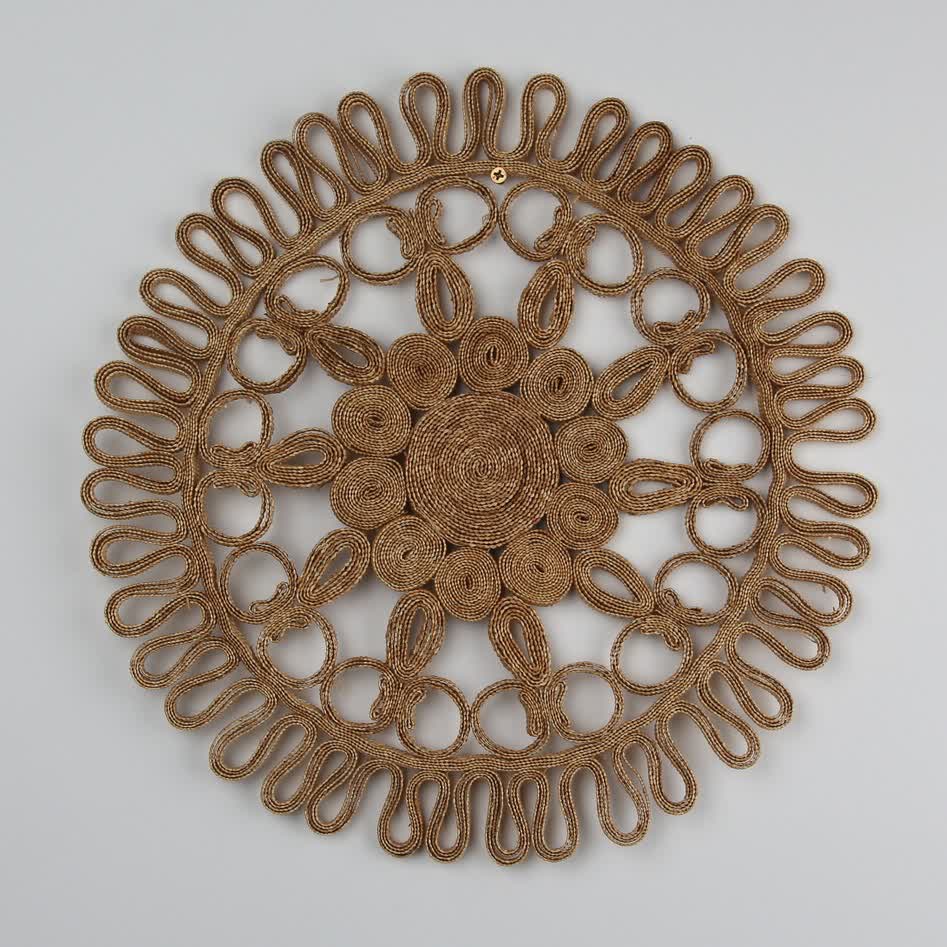 Simple Style Round Shape Straw Placemat - image 2