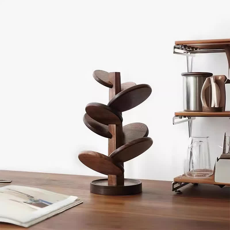 Tree Shape Wooden Home Decor Coaster - image 1