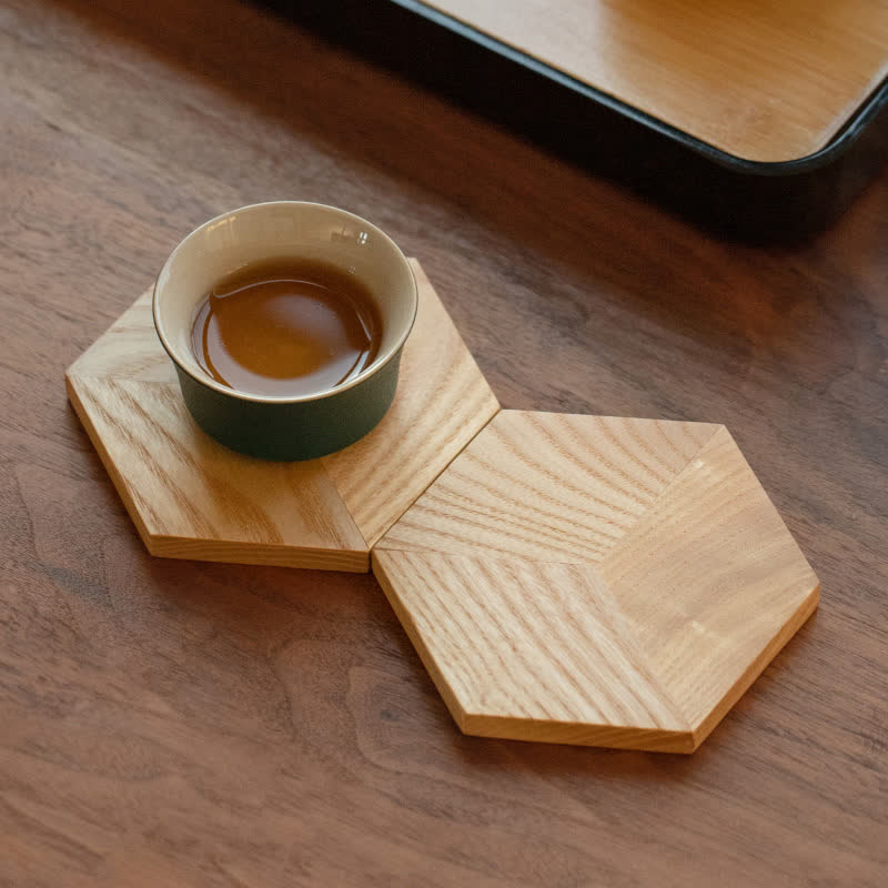 Hexagon Shape Wooden Placemat Coaster - image 5