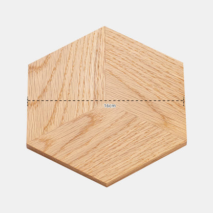 Hexagon Shape Wooden Placemat Coaster - White oak - 6.3"×0.3" - image 12