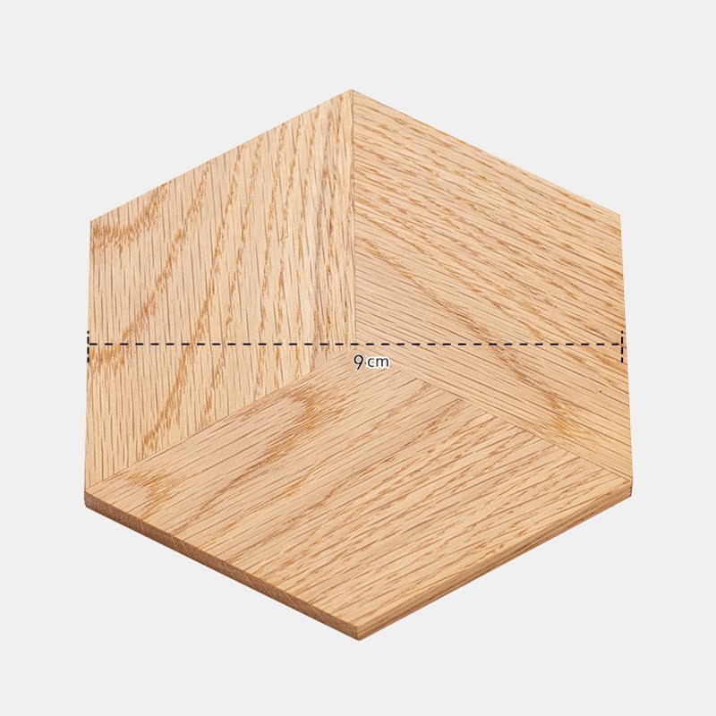 Hexagon Shape Wooden Placemat Coaster - White oak - 3.5"×0.3" - image 11