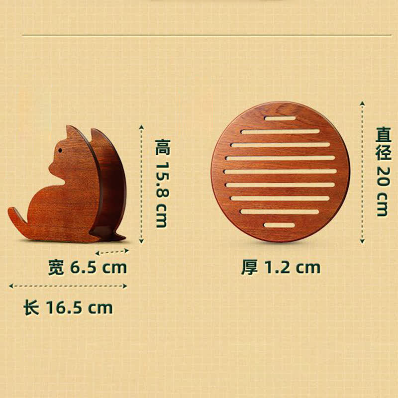 Ebony Rabbit-shaped Storage Rack Coaster - image 7