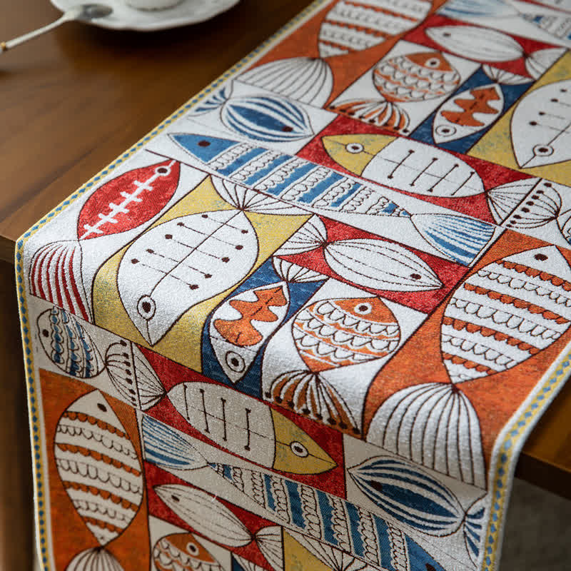 Fish Chenille Tassel Decorative Table Runner - image 5