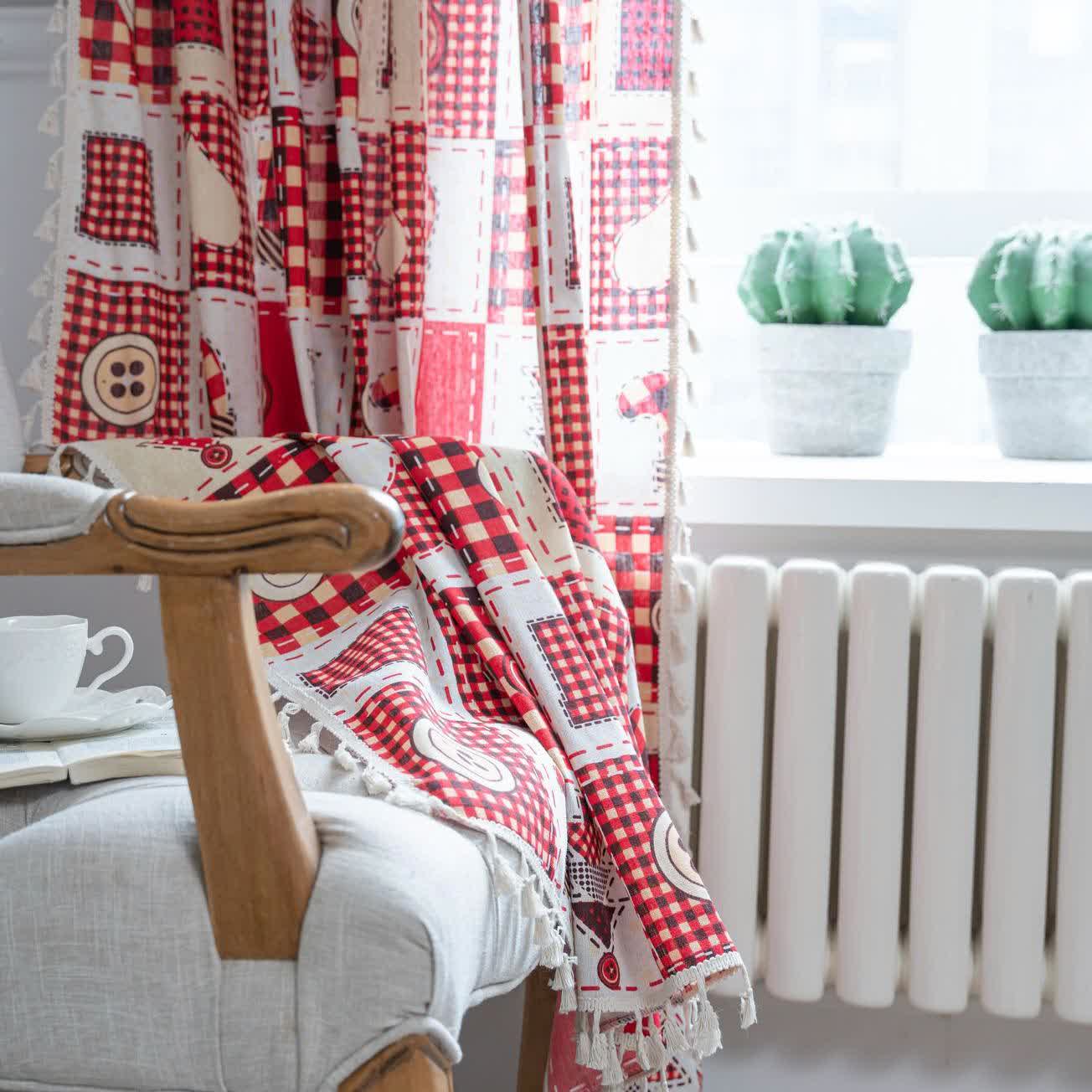 Christmas Festive Cotton Semi-shading Curtain - image 4