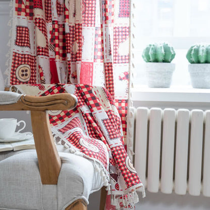 Christmas Festive Cotton Semi-shading Curtain - image 4