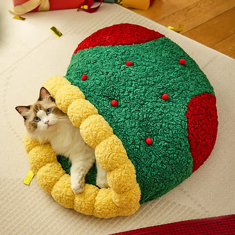 Christmas Stockings Warm Pet Sleeping Bag - L:  23.6"W  x 22"L  - image 0