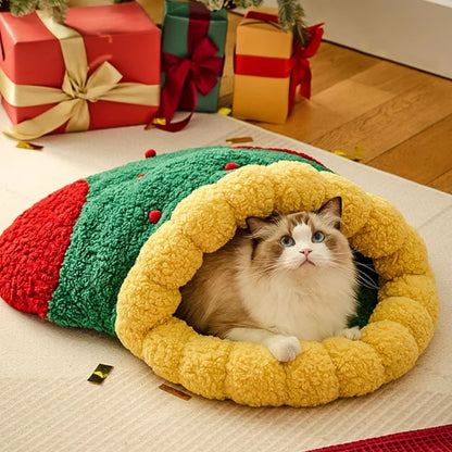 Christmas Stockings Warm Pet Sleeping Bag - image 1