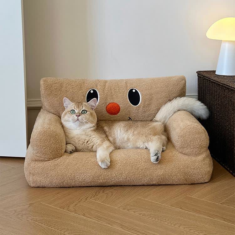 Cute Removable Washable Plush Pet Sofa Bed - image 1