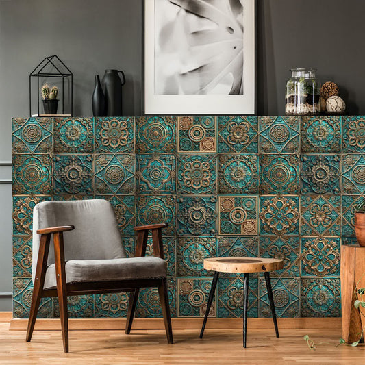 Vintage Mandala Waterproof Tile Stickers (10PCS) - 20PCS - 7.87" x 7.87" - image 0