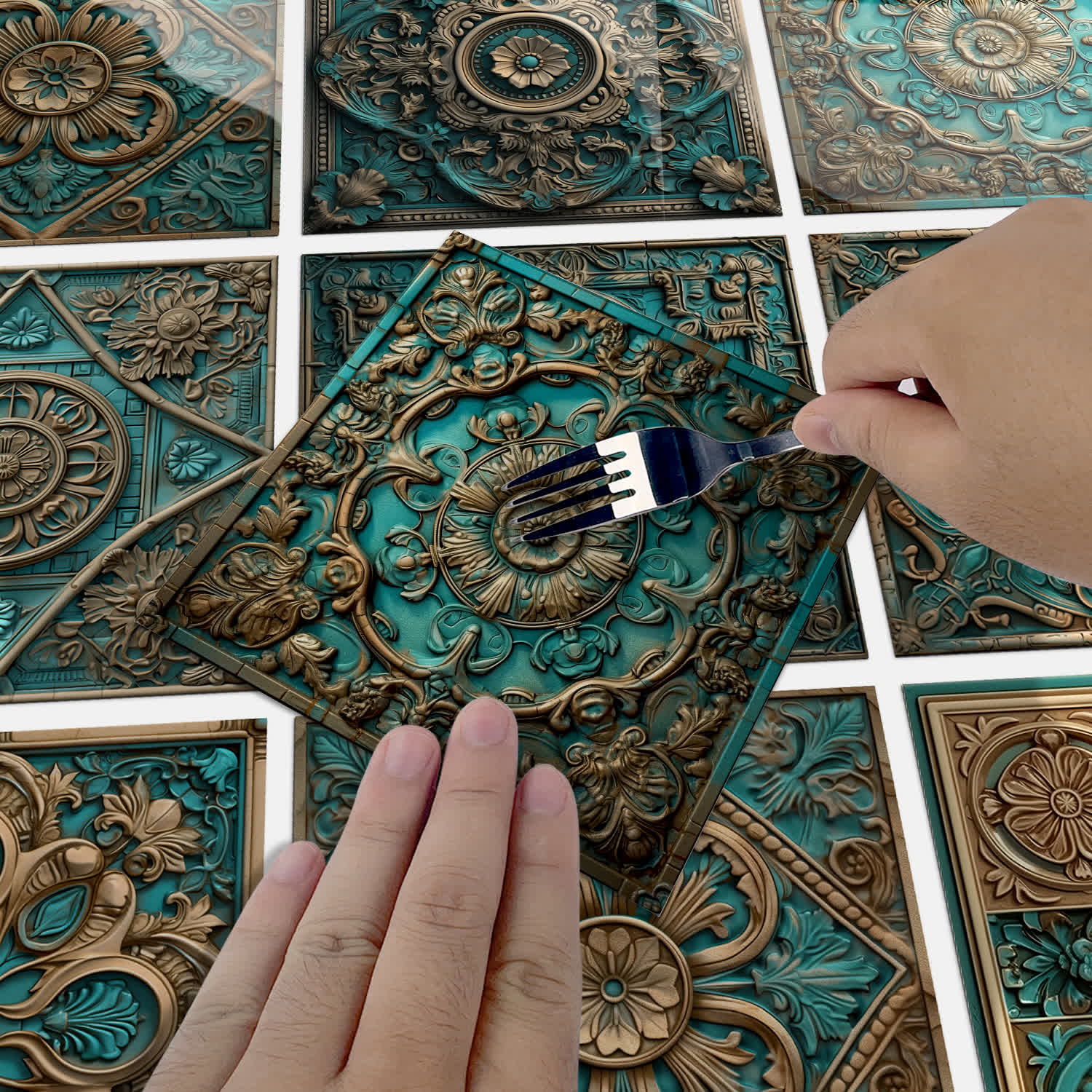 Vintage Mandala Waterproof Tile Stickers (10PCS) - image 7