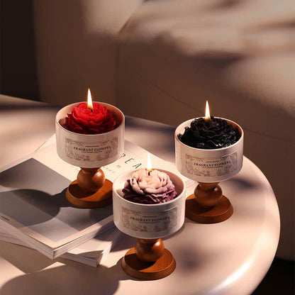 Elegant Camellia Ceramic Scented Candle - image 0