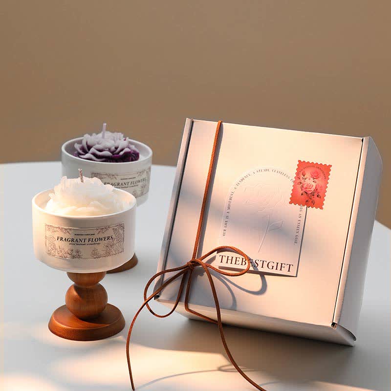 Elegant Camellia Ceramic Scented Candle - image 1