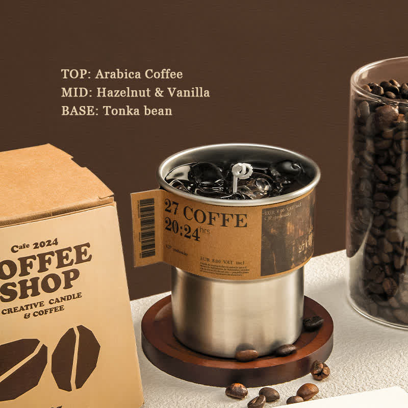 Coffee Scented Candle Gift Home Decor - Black - image 5