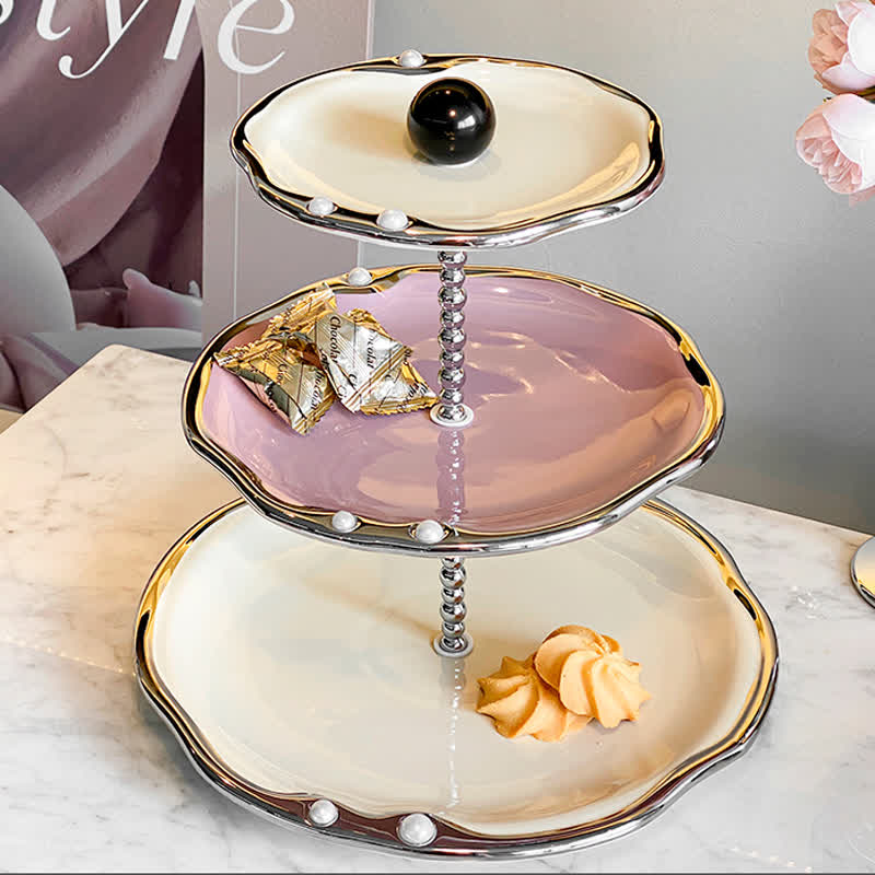 Multi-layer Ceramics Table Cupcake Stand - image 8