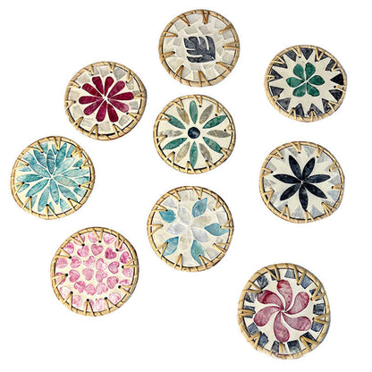 Rattan Woven Farmhouse Decorative Coaster - image 4