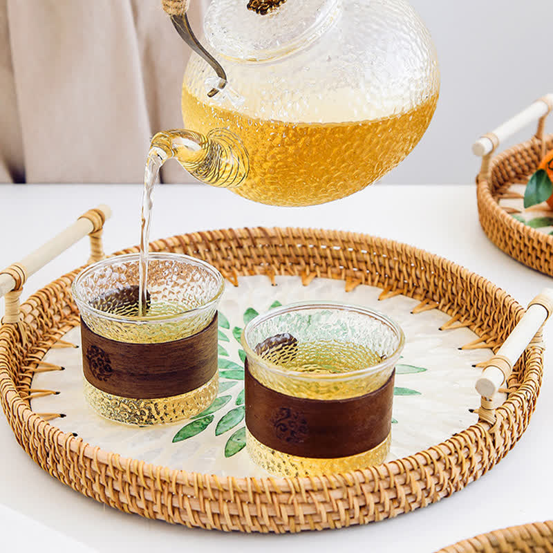 Rattan Woven Tray Snack Storage Basket - image 1