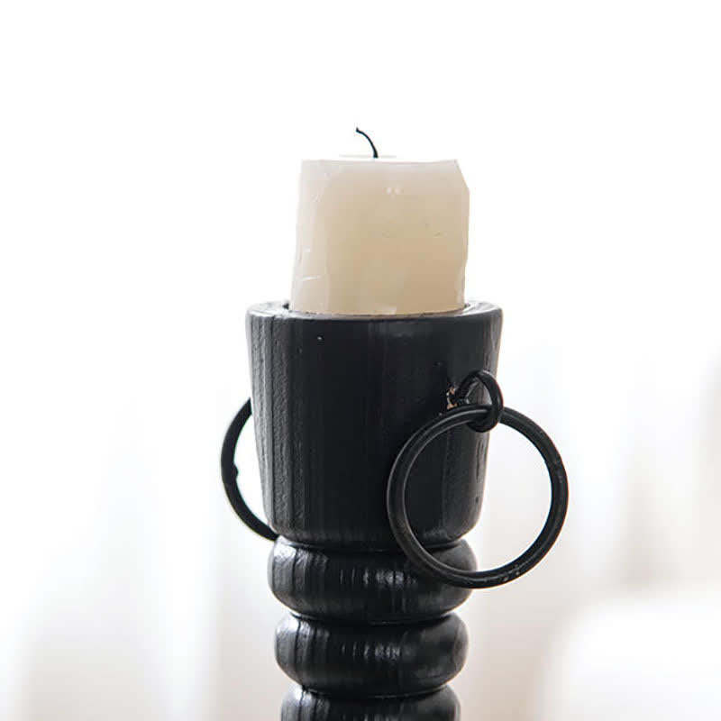 Vintage Wooden Table Candle Holder - image 4