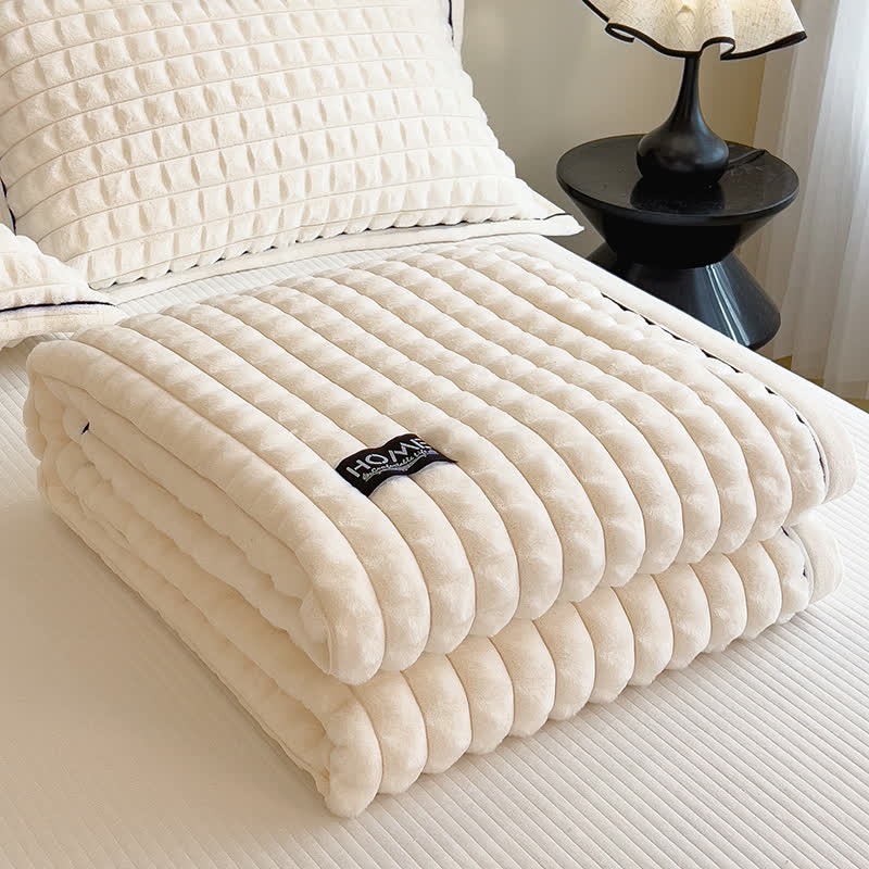 Plaid Texture Soft  Fleece Throw Blanket - image 10