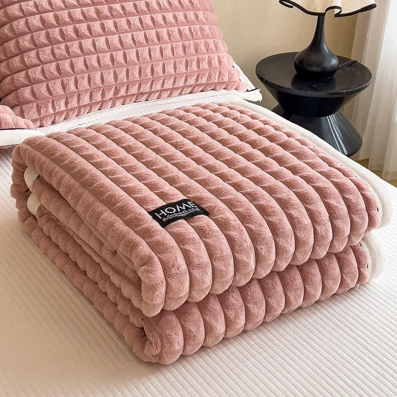 Plaid Texture Soft  Fleece Throw Blanket - image 17