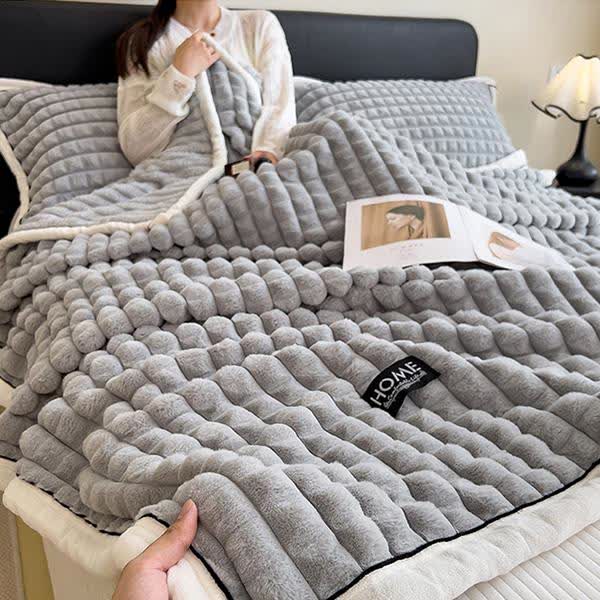 Plaid Texture Soft  Fleece Throw Blanket - image 13