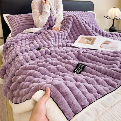 Plaid Texture Soft  Fleece Throw Blanket - image 21