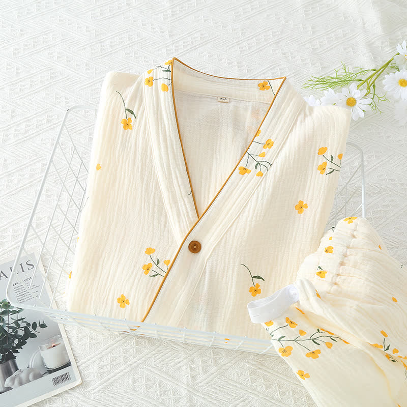 Refresh Floral Kimono Pajama Set - image 1