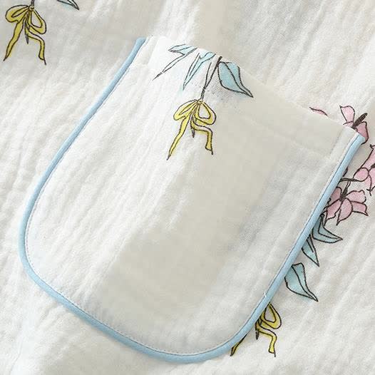 Floral Lily Kimono Cotton Gauze Pajama Set - image 2