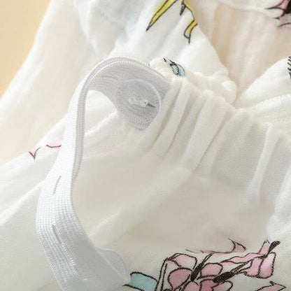 Floral Lily Kimono Cotton Gauze Pajama Set - image 3