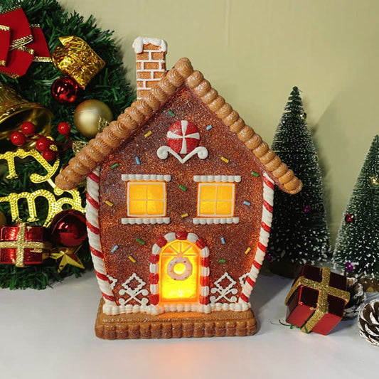 Christmas Glowing Gingerbread House Ornament - 7.08"W x 2.56"L x 8.66"H - image 0