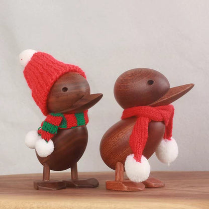 Wooden Duck with Scarf Craft Ornament  - image 3