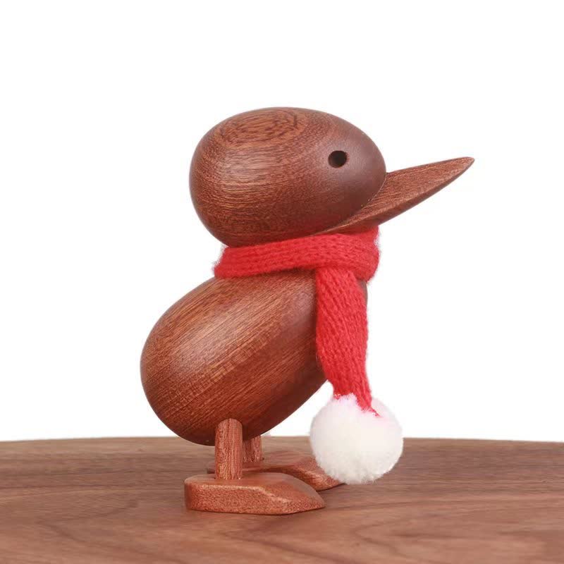 Wooden Duck with Scarf Craft Ornament  - A: 3.54"H - image 4