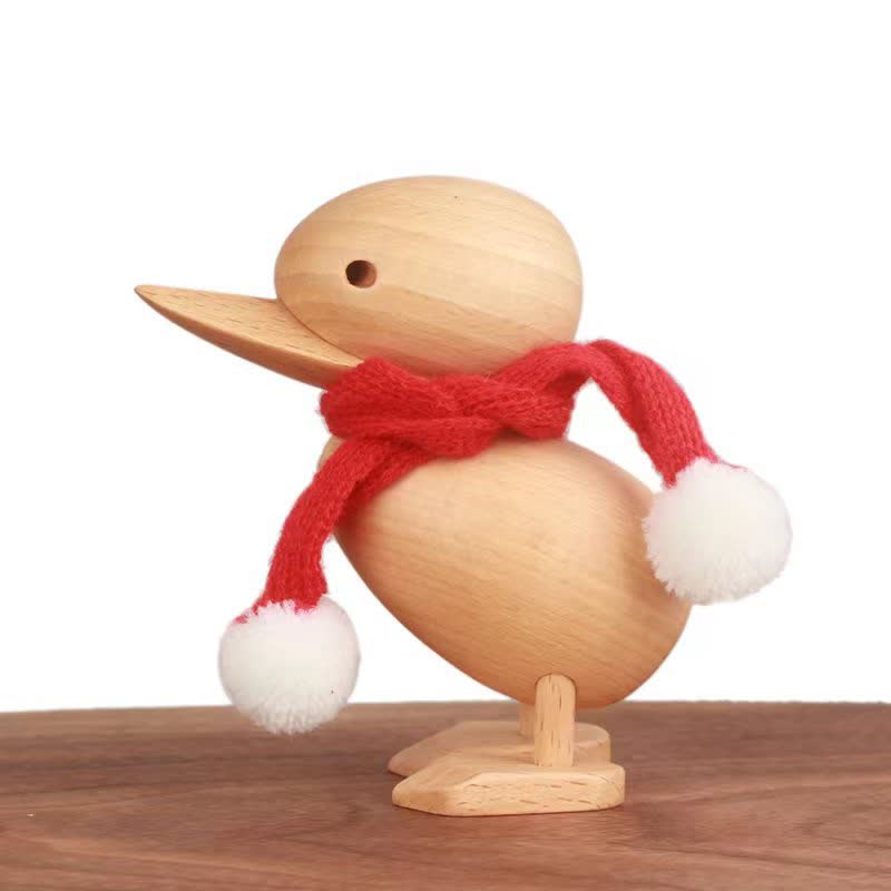 Wooden Duck with Scarf Craft Ornament  - B: 3.54"H - image 5