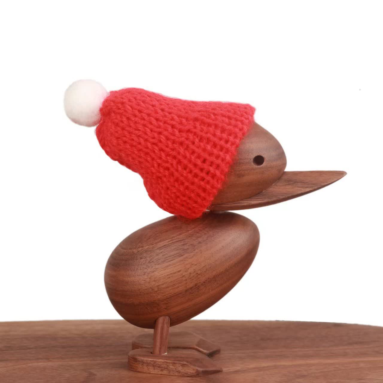 Wooden Duck with Scarf Craft Ornament  - C: 3.54"H - image 6