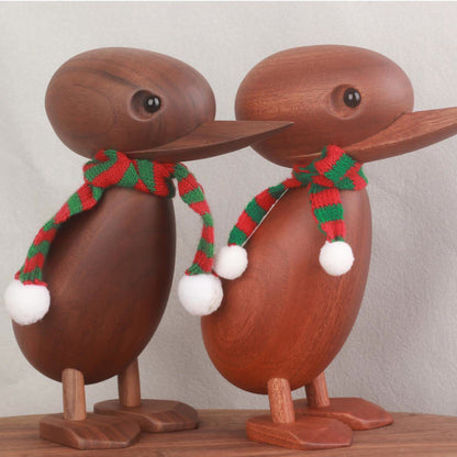 Wooden Duck with Scarf Craft Ornament  - image 1