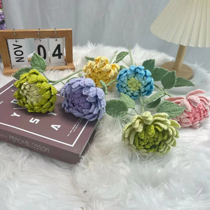 Hand-woven Dahlia Bouquet Ornament - image 1