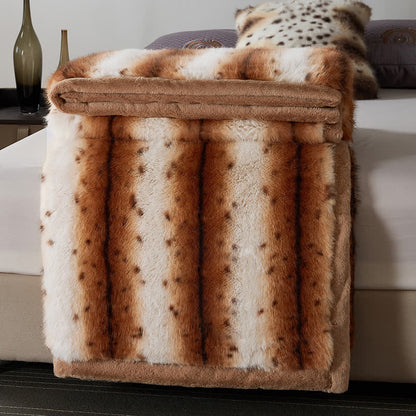Luxurious Double Layer Faux Fur Throw Blanket - image 3