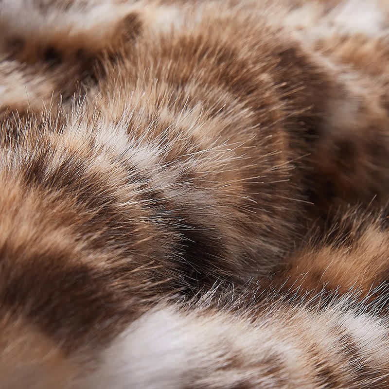 Snow Leopard Faux Fur Throw Blanket - image 12